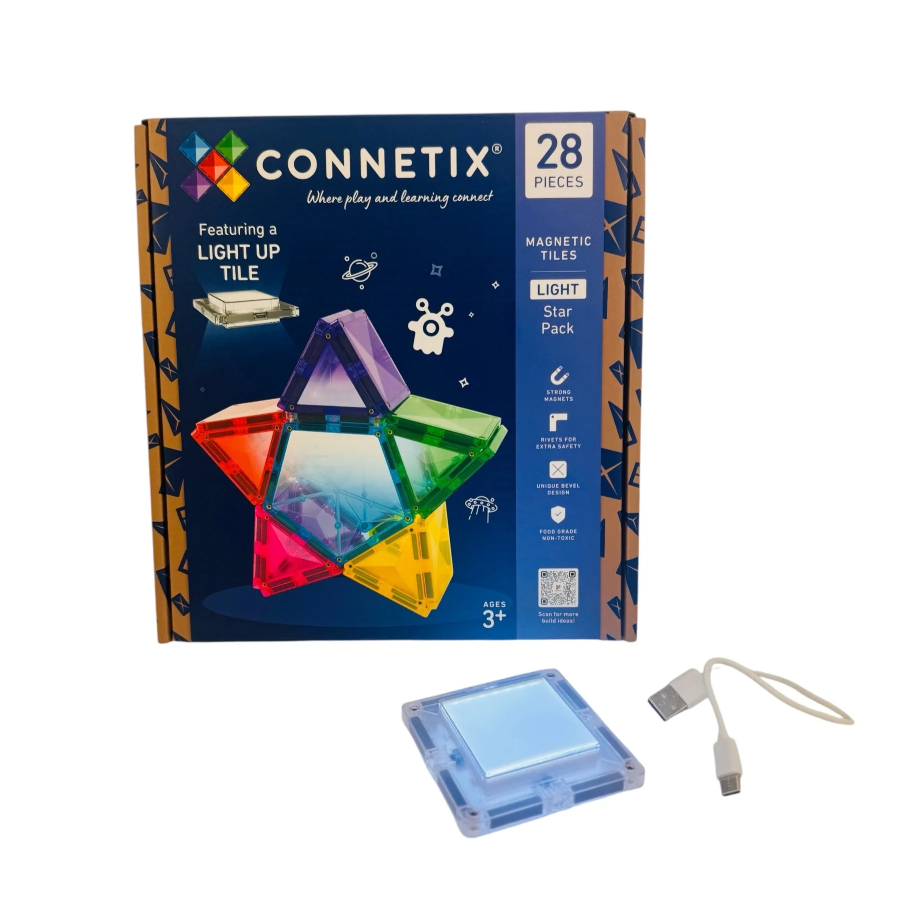 Connetix Tiles - Light Star Pack 28pc
