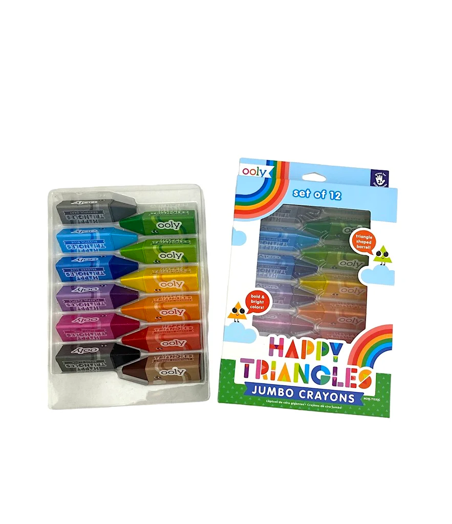 Ooly Happy Triangles Jumbo Crayons - Image 2